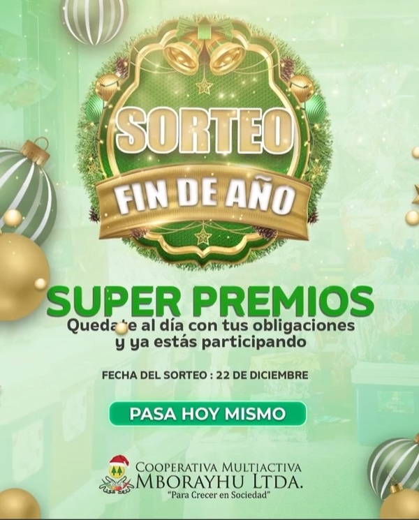 Cooperativa Mborayhu Ltda. realizará sorteo de fin de año para sus asociados - Radio Imperio