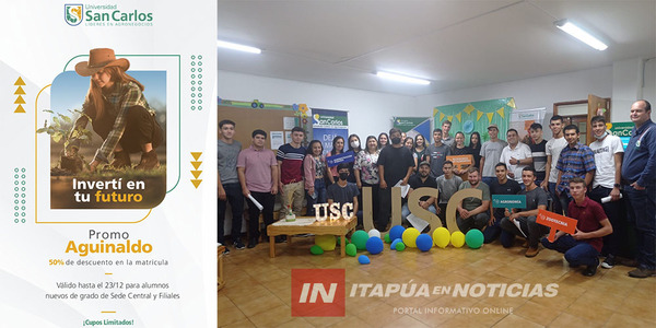 UNIVERSIDAD SAN CARLOS TE INVITA A SER UN LÍDER EN AGRONEGOCIOS - Itapúa Noticias