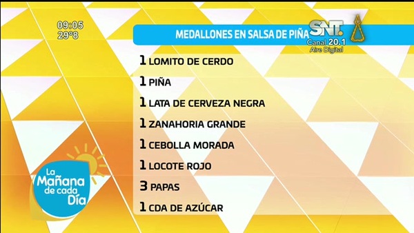 Bloque Cocina de la Mañana de Cada Día: Medallones en salsa de piña - SNT