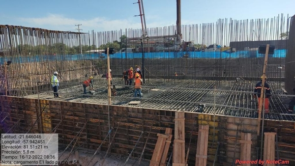 Culminaron parte de los trabajos de hormigonado para el futuro Puente de la Bioceánica - .::Agencia IP::.
