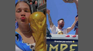Cantante paraguaya en caravana de los ¡campeones del mundo!