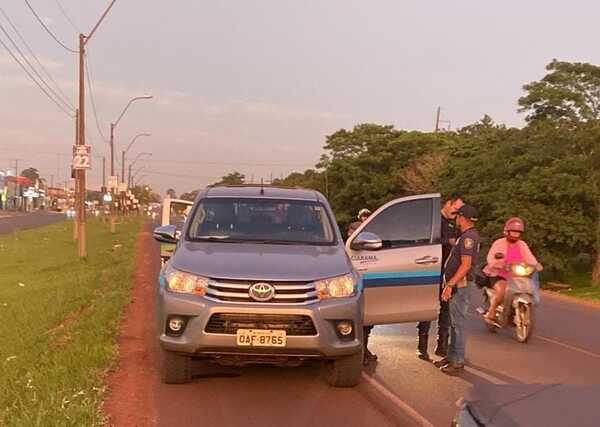 Asaltantes abandonaron camioneta robada sobre la RUTA PY 05
