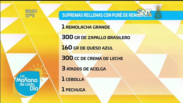Bloque Cocina de la Mañana de Cada Día: Supremas rellenas con puré de remolacha - SNT