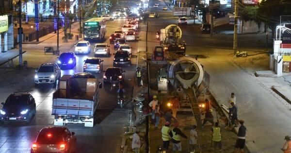 La Nación / Hormigonado hidráulico de avenida Eusebio Ayala avanza más del 80%