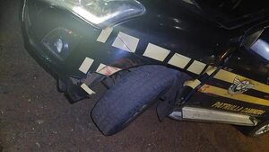 Ebrio chocó contra móvil de la Patrulla Caminera - ABC en el Este - ABC Color