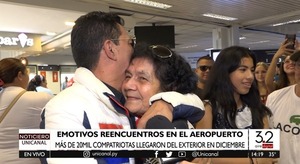 ¡Reencuentros por Navidad en el aeropuerto Silvio Pettirossi! - Unicanal