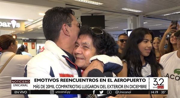 ¡Reencuentros por Navidad en el aeropuerto Silvio Pettirossi! - Unicanal