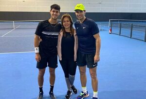 'Dani' Vallejo entrenó intensamente con Rafael Nadal y recibió a su madre