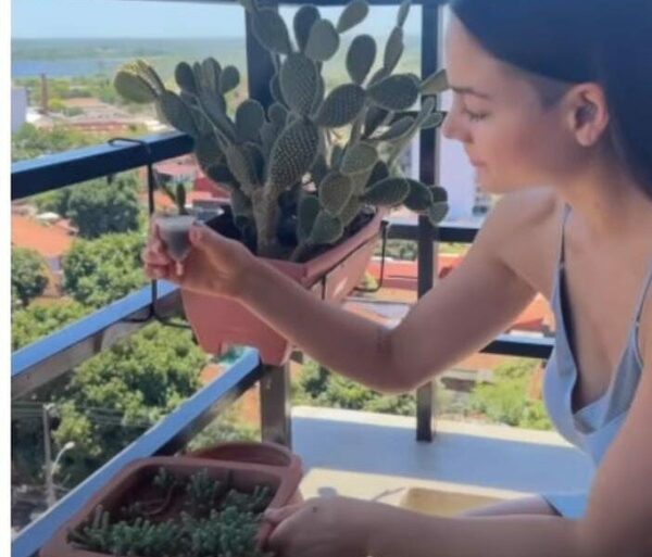 Nicole Huber habló del polémico riego que le hace a sus plantitas
