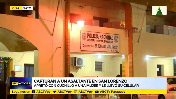 Capturan a un asaltante en San Lorenzo - ABC Noticias - ABC Color