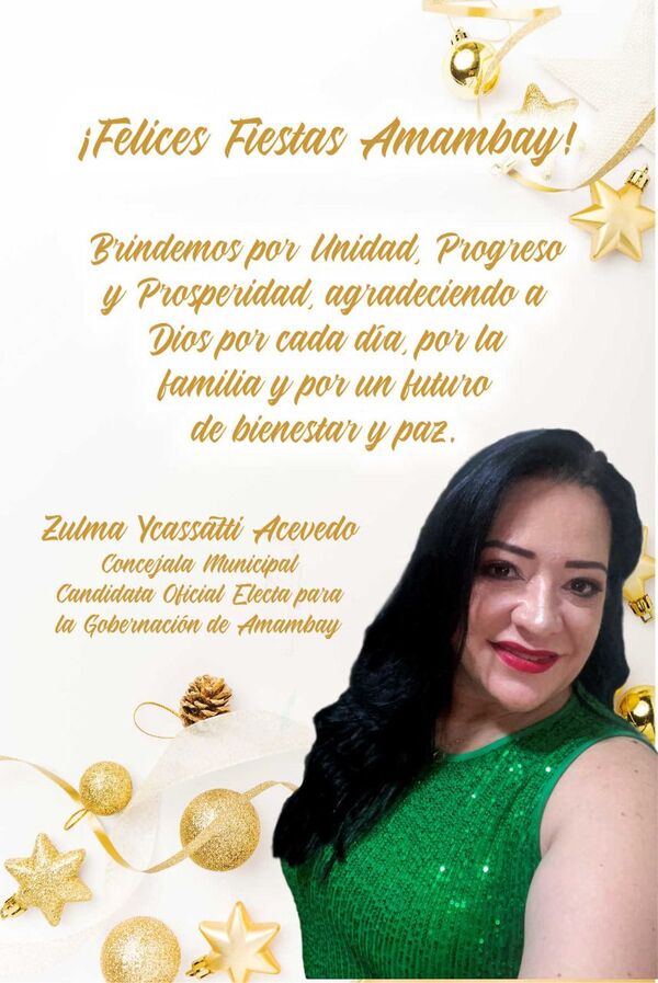 Zulma Icassatti: !Felices fiestas Amambay!