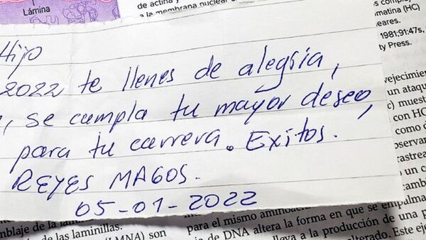 Antes de morir, su papá plasmó el deseo, él cumplió e ingresó