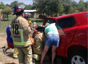 Una mujer quedó atrapada en un rodado tras váiro accidente de tránsito