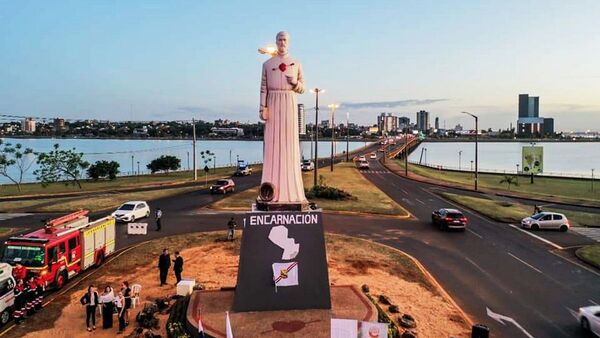 Inauguran monumento a San Roque González en acceso a Encarnación
