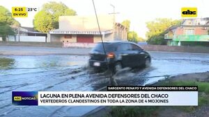 Laguna en plena Avenida Defensores del Chaco - ABC Noticias - ABC Color