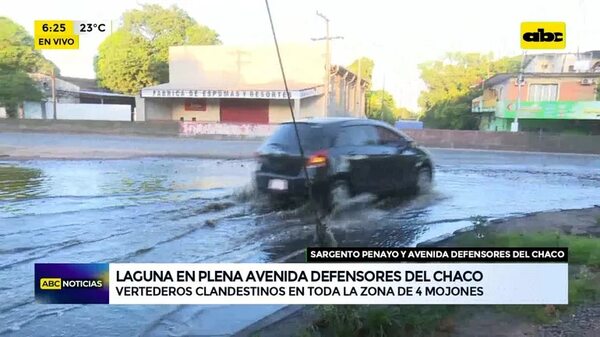 Laguna en plena Avenida Defensores del Chaco - ABC Noticias - ABC Color