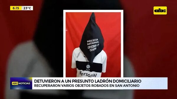 Detuvieron a un presunto ladrón domiciliario - ABC Noticias - ABC Color