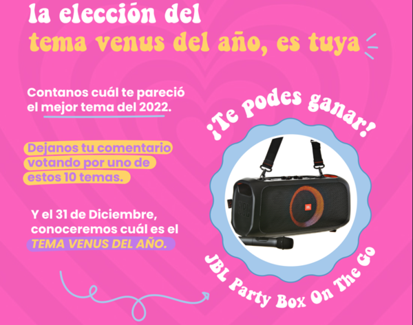 El Tema Venus del Año se conoce dentro de muy poco