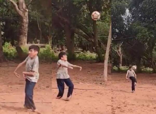 [VIDEO] Nació con malformación genética, pero es un crack jugando piqui