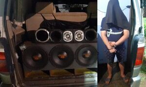 Borracho escuchaba música a todo volumen y terminó detenido