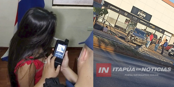 EBRIA AL VOLANTE TUMBÓ UNA COLUMNA DE LA ANDE Y ATROPELLÓ A UN PEATÓN - Itapúa Noticias