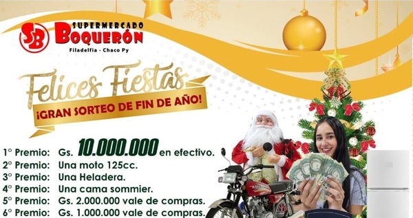 Supermercado Boquerón ofrece imperdibles premios por Fin de Año