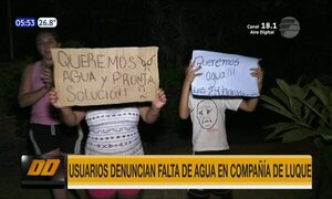 Usuarios denuncian falta de agua en compañía de Luque | Telefuturo