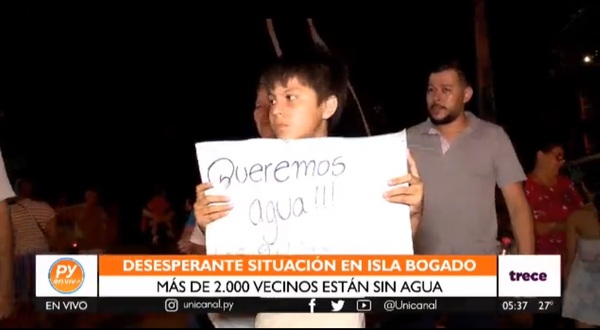 Las altas temperaturas y falta de agua hace enojar a vecinos de Luque - trece