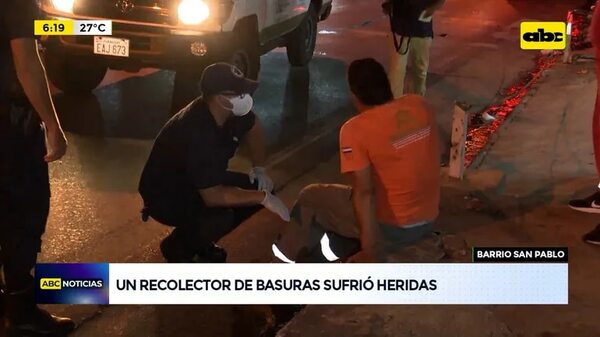 Un recolector de basuras sufrió heridas - ABC Noticias - ABC Color