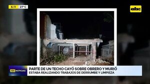 Parte de un techo cayó sobre obrero y murió - ABC Noticias - ABC Color