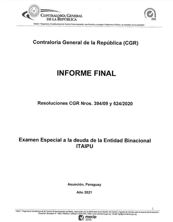 Repudian al director de Itaipú porque quiere desconocer informe sobre la deuda - Economía - ABC Color