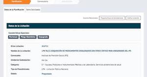 La Nación / IPS sigue sin adjudicar licitación de medicamentos con stock crítico