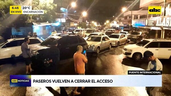 Paseros vuelven a cerrar el acceso - ABC Noticias - ABC Color