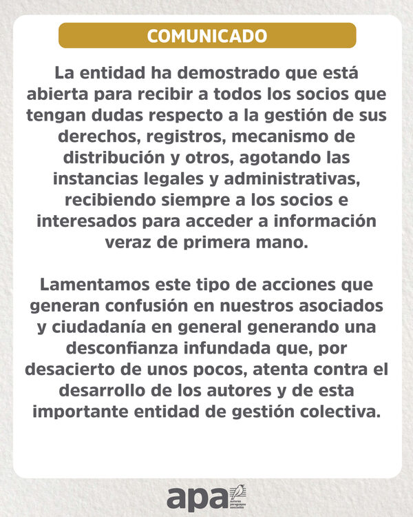 APA: Desmienten que regalía fue pagada con obsequio navideño » San Lorenzo PY