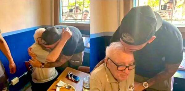 Un campeón del mundo buscó a su primer DT, lo encontró y lo homenajeó