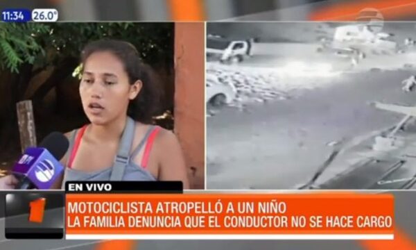 Motociclista atropelló a un niño y no se hace cargo | Telefuturo