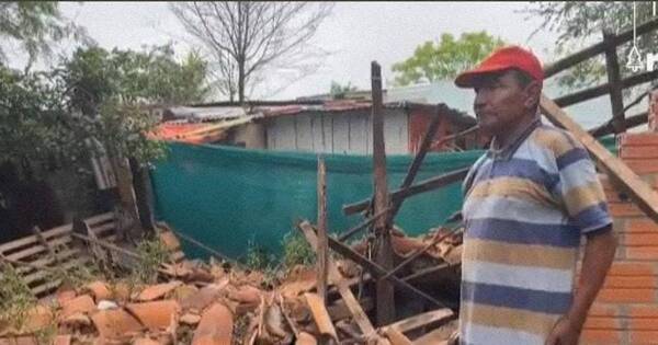 La Nación / Temporal echó vivienda de humilde trabajador y apela a la solidaridad para reconstruirla