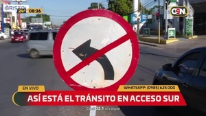 Sin giro a la izquierda en Acceso Sur - C9N