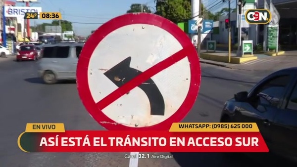 Sin giro a la izquierda en Acceso Sur - C9N