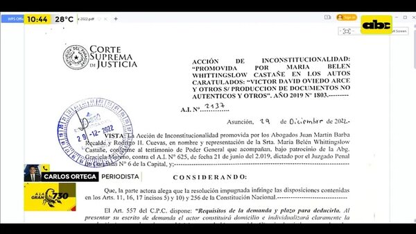 Estudiarán acción de inconstitucionalidad - ABC Noticias - ABC Color