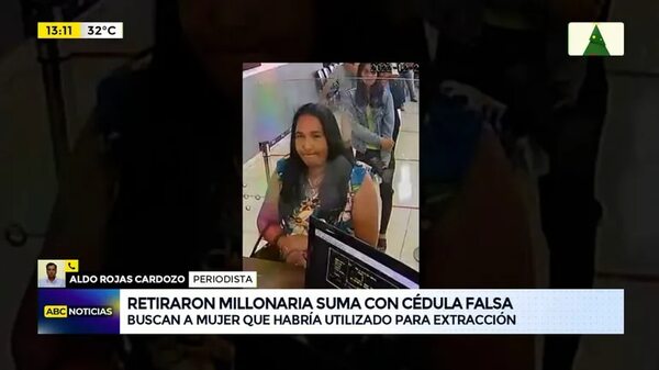 Retiraron millonaria suma con cédula falsa - ABC Noticias - ABC Color