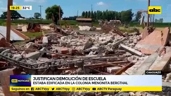 Justifican demolición de escuela - ABC Noticias - ABC Color