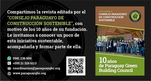 Consejo Paraguayo de Construcción Sostenible  publicó su revista por los 10 años del gremio