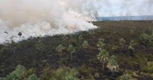La Nación / Reportan incendio de grandes proporciones sobre la ruta Luque - San Bernardino