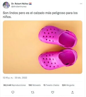 Crocs o sandalias de goma: pediatra advierte del peligro para los niños - Nacionales - ABC Color