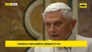 Muere el papa emérito Benedicto XVI - ABC Noticias - ABC Color