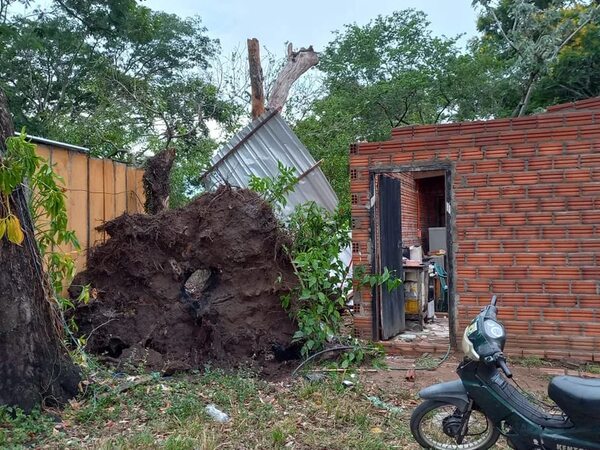 Viviendas con daños materiales causado por temporal en Ayolas - Nacionales - ABC Color