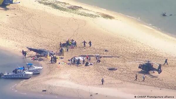 Colisión de helicópteros cerca del parque australiano de Sea World deja 4 muertos