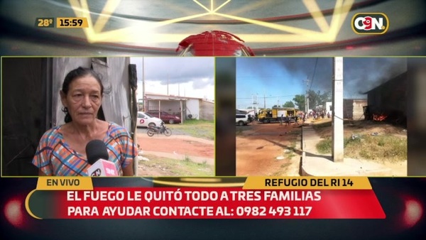 Perdieron todo por culpa del fuego - C9N