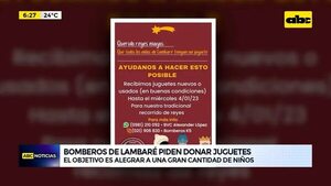 Bomberos de Lambaré piden donar juguetes - ABC Noticias - ABC Color